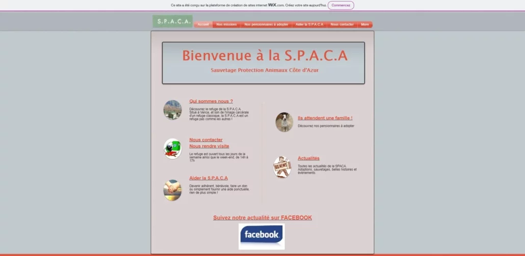 old site before redesigning